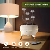 CSSV FILE Jellyfish Aroma Diffuser with decorative jellyfish design, diffuser nozzle, and colorful LED lights for aromatherapy.