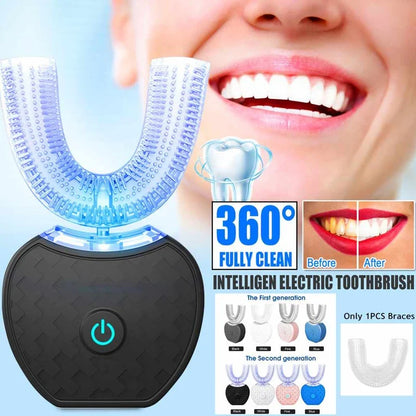CSSV FILE 360-degree intelligent automatic electric toothbrush with waterproof design, blue light whitening, and USB charging.