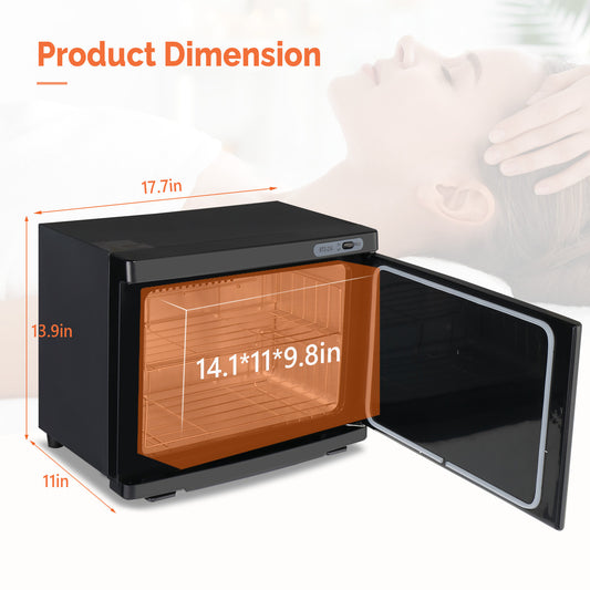 110V 23L ABS Aluminum Alloy Liner Black Towel Sterilizer