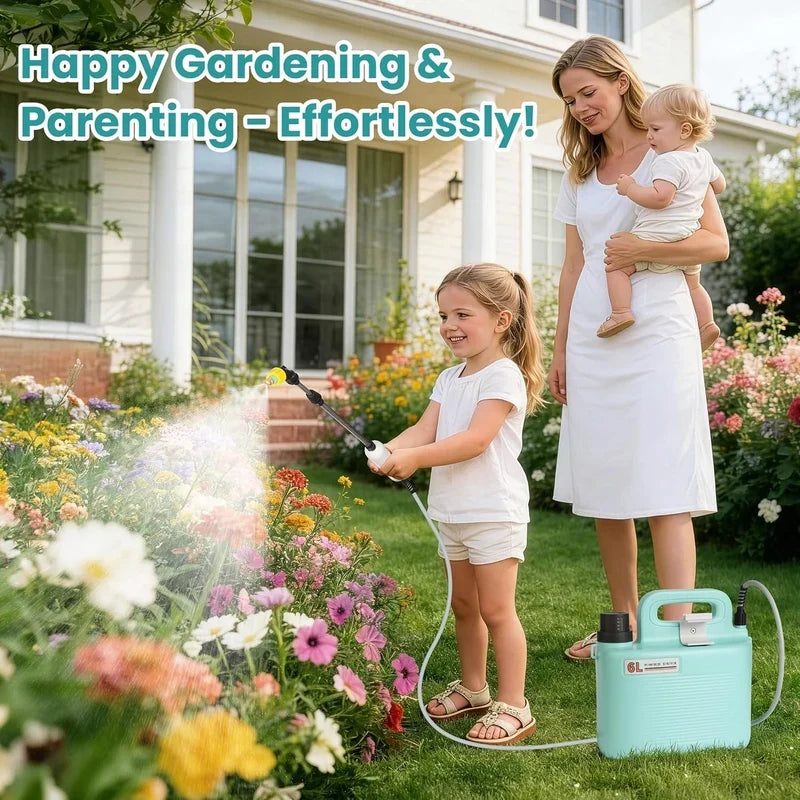 CSSV FILE electric garden sprayer 6L with ergonomic handle and adjustable nozzle for efficient watering and pesticide application