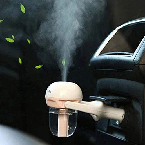 Nanum Car Humidifier Diffuser by CSSV FILE shown in black with adjustable nozzle and control buttons for aroma diffusion.