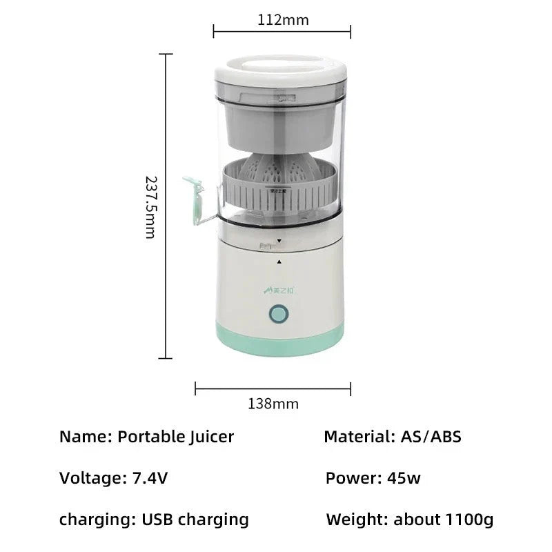 CSSV FILE Denx automatic fruit juicer with stainless steel design and transparent container for fresh juice extraction.