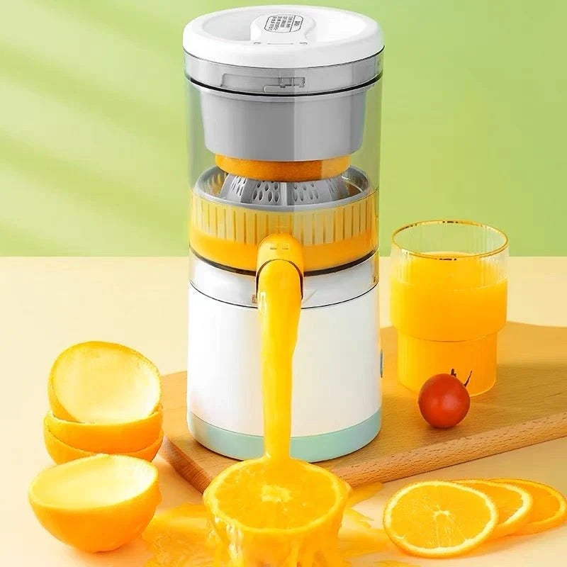 CSSV FILE Denx automatic fruit juicer showing the sleek design and juicing mechanism for fresh juice extraction.