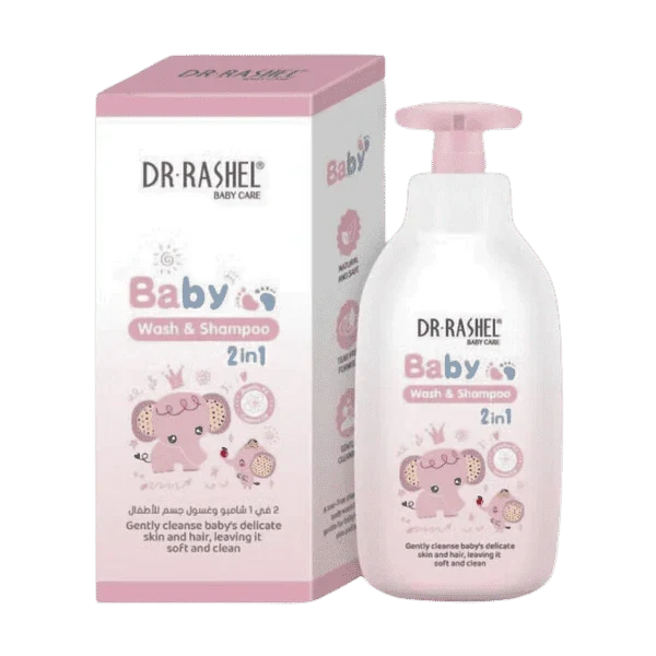 Dr Rashel 2-in-1 Baby Wash & Shampoo from CSSV FILE, showing the gentle baby wash and shampoo bottle with baby-friendly packaging.