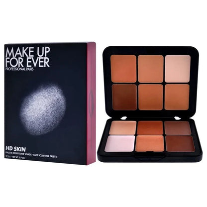 CSSV FILE HD Skin Sculpting Palette featuring multiple shades of face contour and highlight powders for a natural glow.
