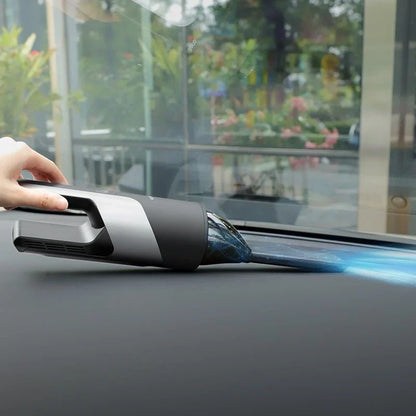 Hoco PH16 vacuum car cleaner by CSSV FILE, compact handheld device with charging port and cleaning attachments for vehicle interior.