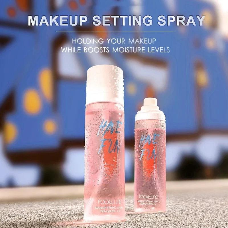 CSSV FILE long-lasting makeup mist spray with smear-proof finish, visible in the image with a sleek bottle and spray nozzle.
