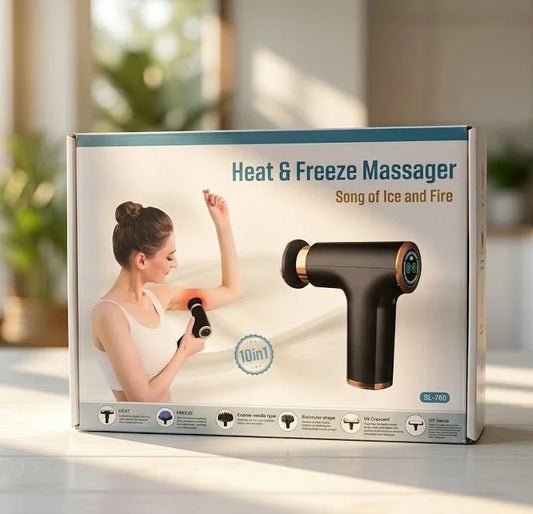 CSSV FILE Muscle Massage Gun FH-820 with four interchangeable heads for deep tissue muscle relief and recovery.